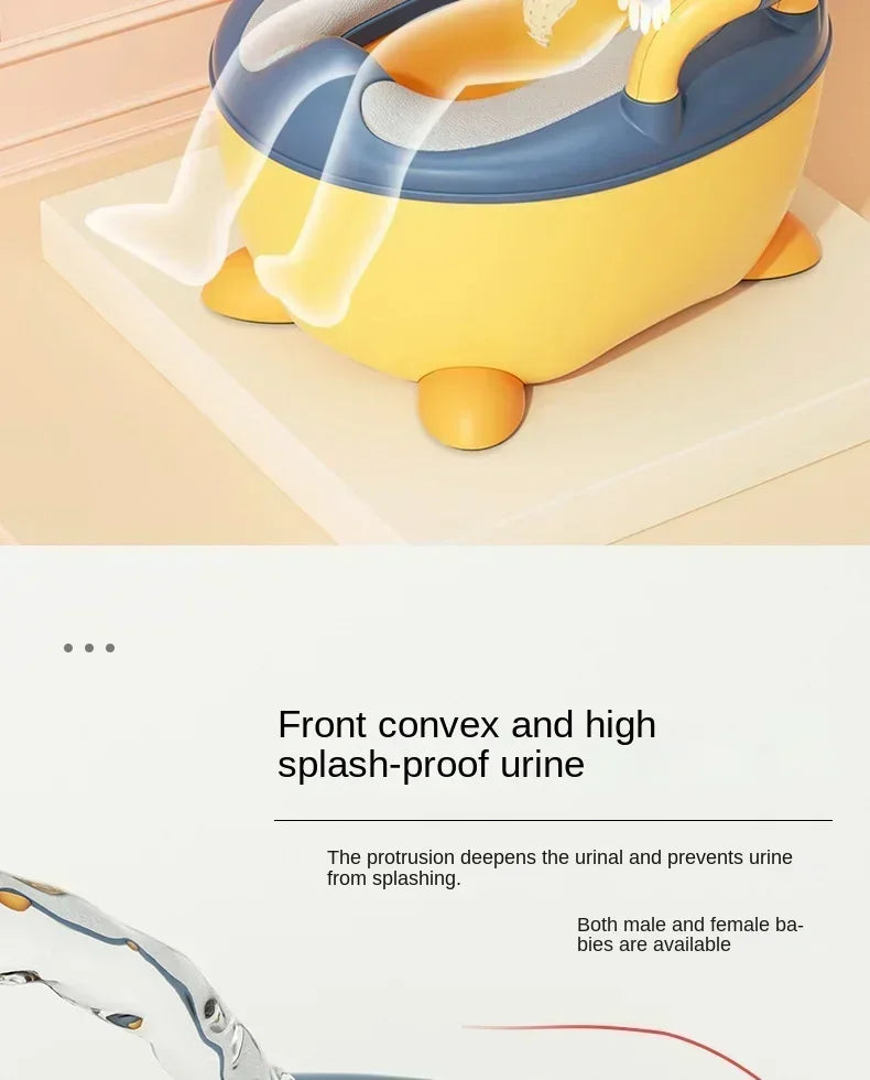 Potty Training Toilet for Kids Household Cute Cartoon Duck Soft Hard Cushion Clamshell Waist Guard Toilet Baby Toilet Supplies