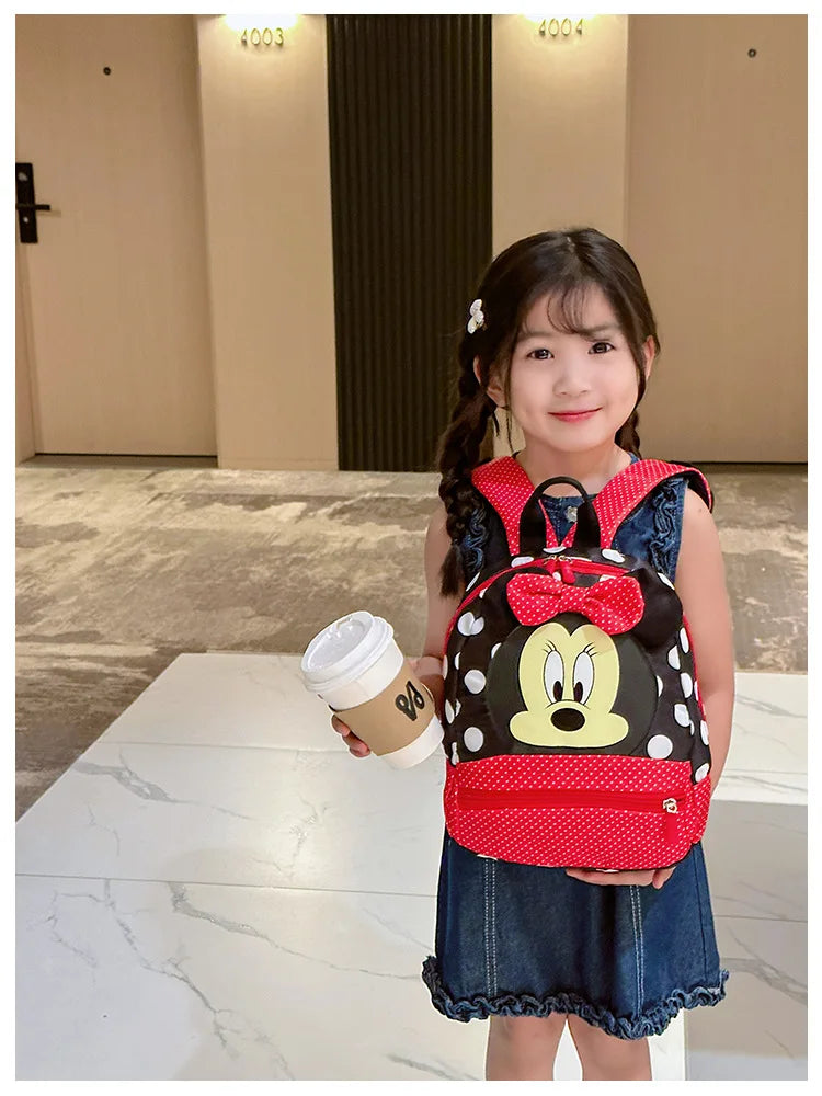 Disney Cartoon Backpack For Baby Boys Girls Minnie Mickey Mouse Children Lovely Schoolbag Kindergarten Schoolbag Kids Gift