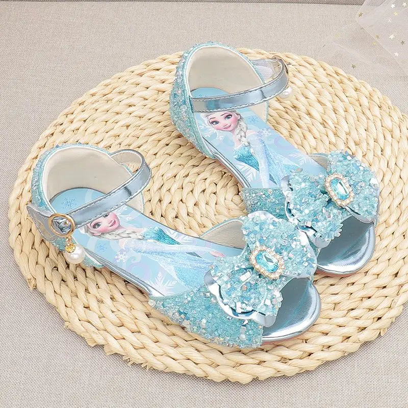 Disney Fairy Girl Butterfly Cinderella Princess Sandals Fashion Children Masquerade Role Play Elegant Party Crystal Shoes