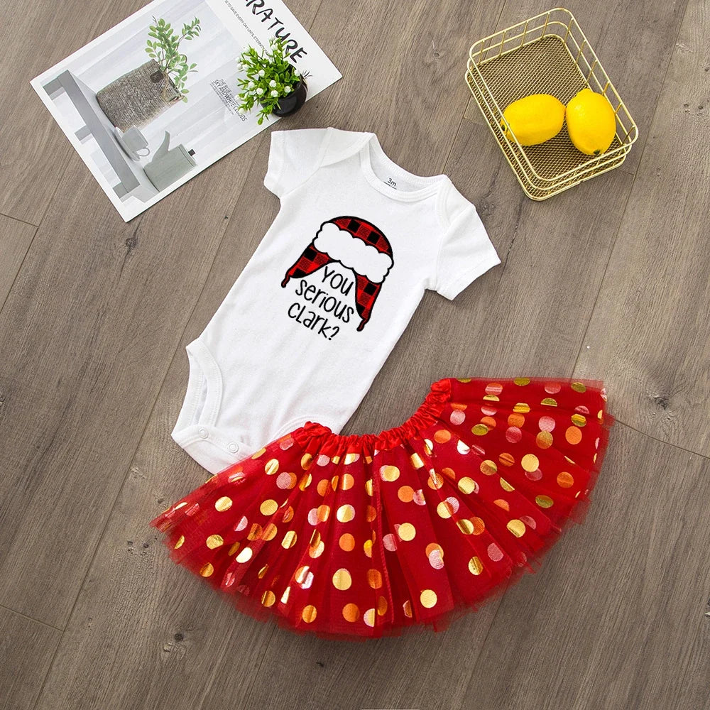 My First Christmas Merry Christmas Baby Girl Party Dress Red Tutu Cake Outfits Infant Dresses Baby Girls Holiday Clothes 0-24M
