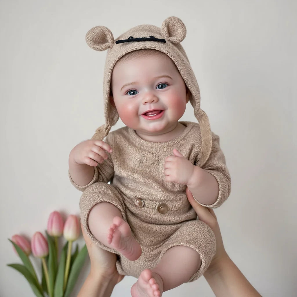 18-Inch Kodi Boy Handmade Bebe Reborn Doll With Painted Hair 3D Painted Skin Baby Newborn Baby Doll