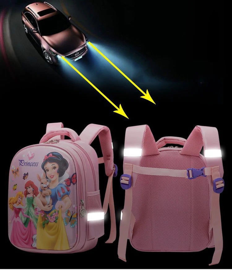 Disney Snow White New Girls Backpack Cartoon Cute Girls School Bag Large Capacity Lightweight Waterproof Children's Backpack