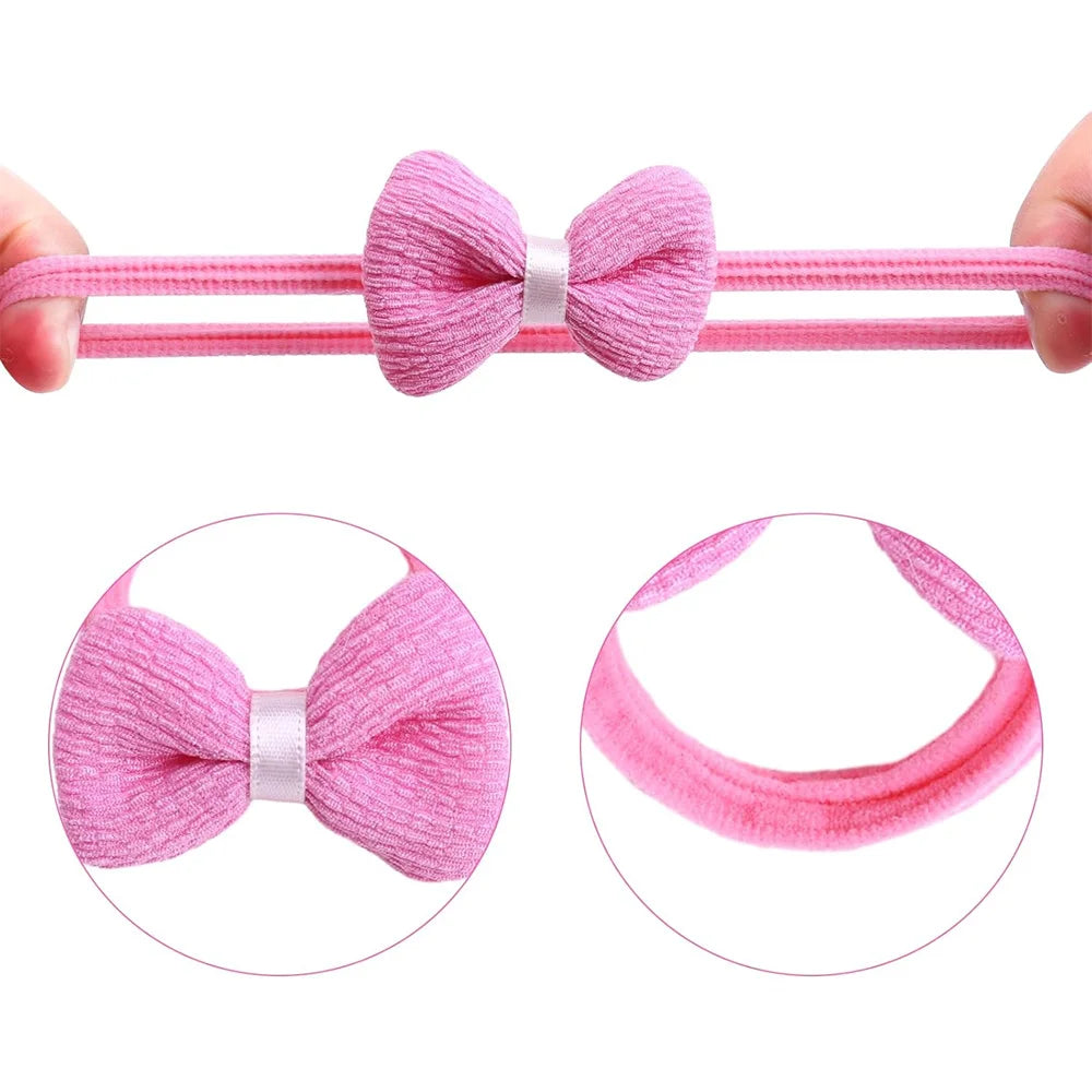 12PCS New Cut Hair Ties Princess Sweet Flower Bow Girls Women Elastic Hair Bands Hair Accessories Headwear