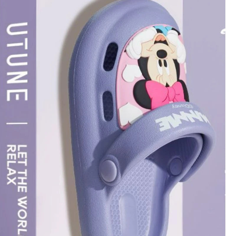Disney Children's Casual Shoes EVA Sandals Boys Girls' Cartoon Mickey Mouse Anti Slip Soft Sole Children's Beach Shoes Size 17-2