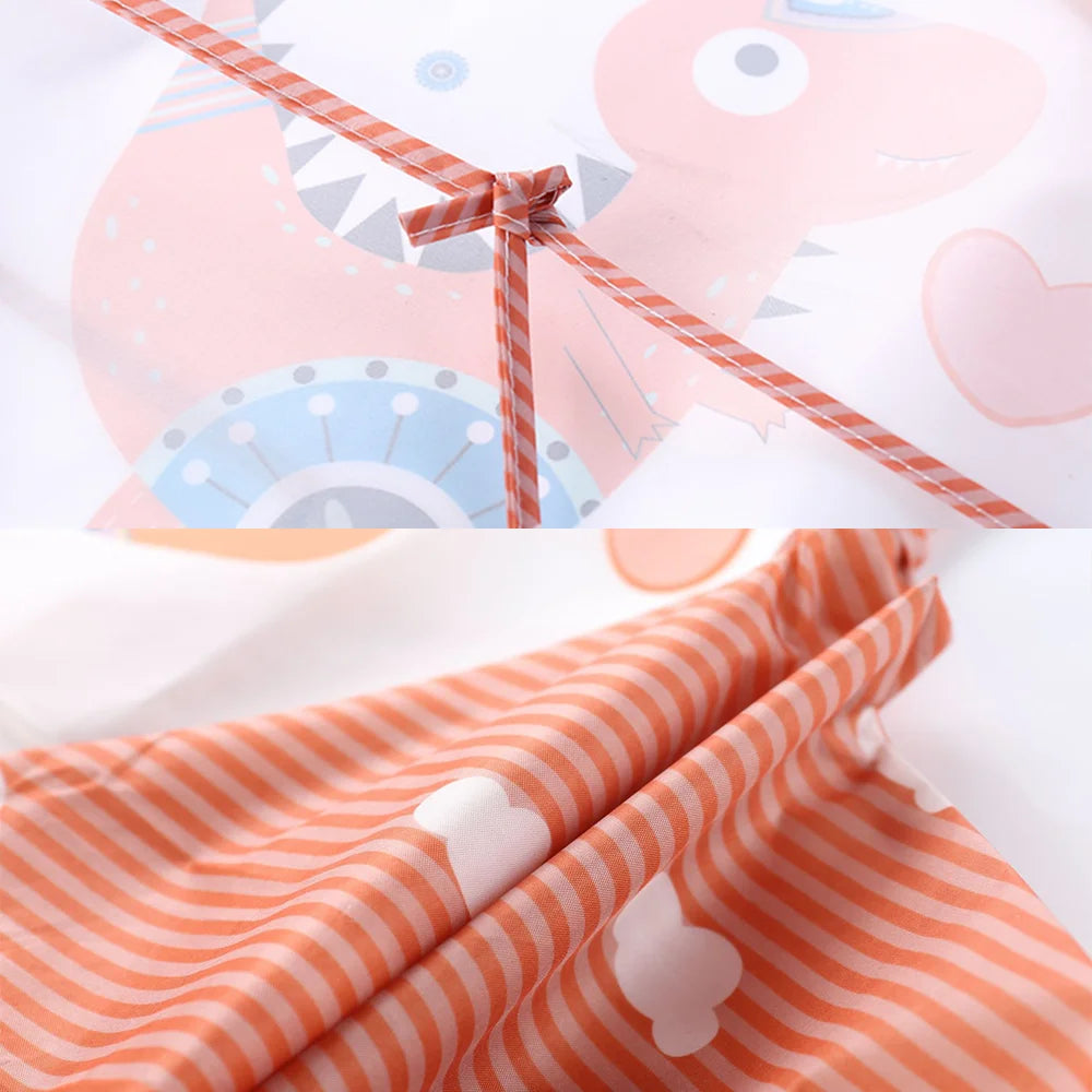 PANGDUBE Waterproof Art Smock Long Sleeve Coverall with Pocket Toddler Painting Apron Baby Feeding Bib for Boys Girls Bib