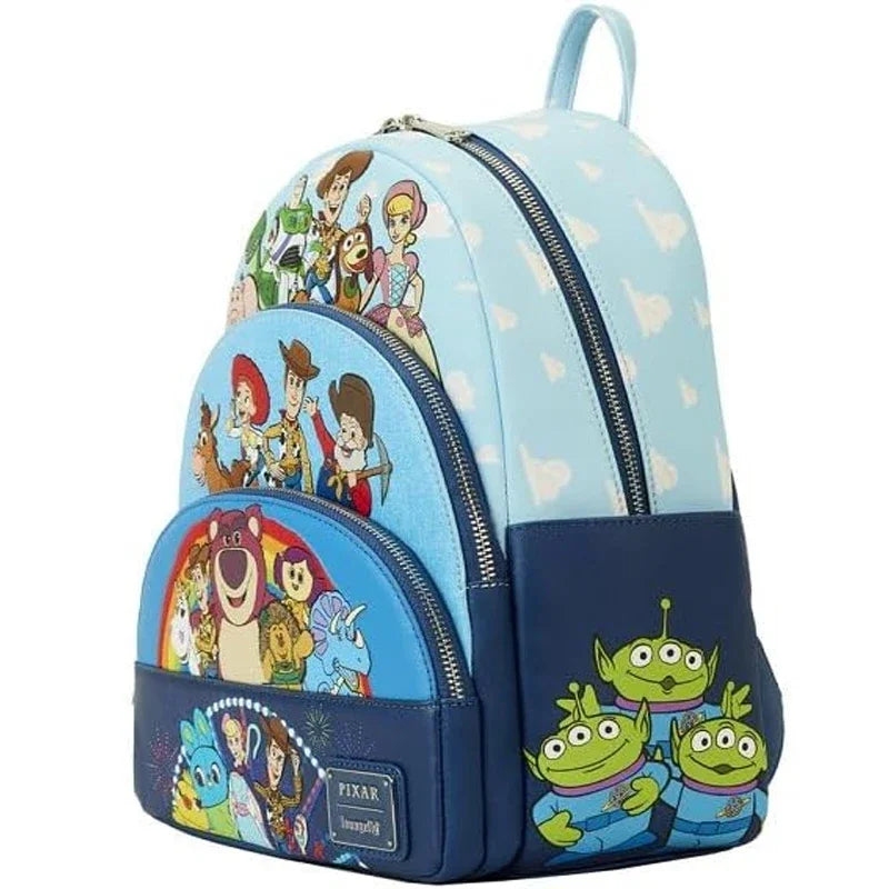 Loungefly Pixar Toy Story Movie Collab Triple Pocket Mini Backpack ﻿wallet