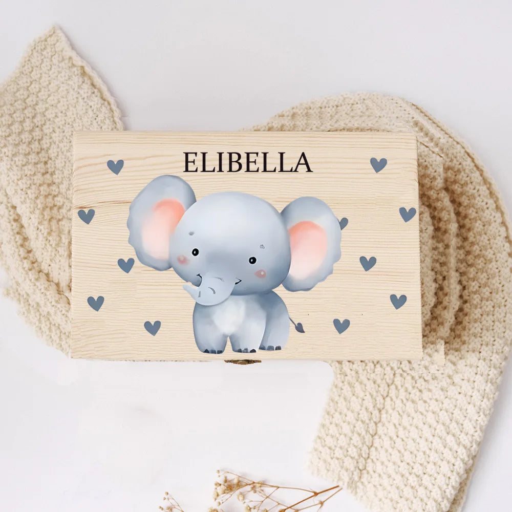 Personalized Baby Memory Box Baby 1st Birth Gift Wooden Storage Memory Boxes Newborn Baptism Gifts Custom Infant Keepsake