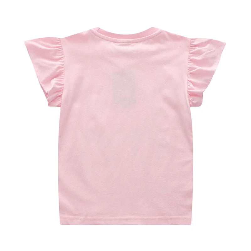 2024 Summer Baby Girls Clothing Set Cartoon Minnie Mouse T-shirt Jeans Pants 2Pcs For 2-6 Years Kids Clothes Child Tracksuit