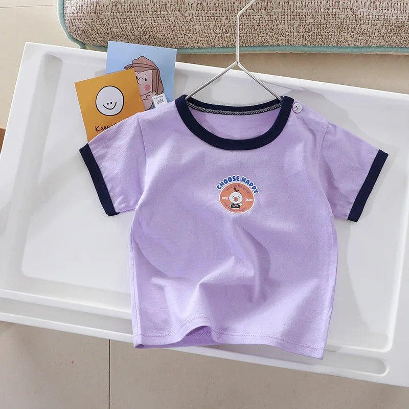 Children's Clothing T-shirt For Boys Girls Summer Cotton Fruit Print Short Sleeve Toddlers Tops Tees Soft Kids Clothes