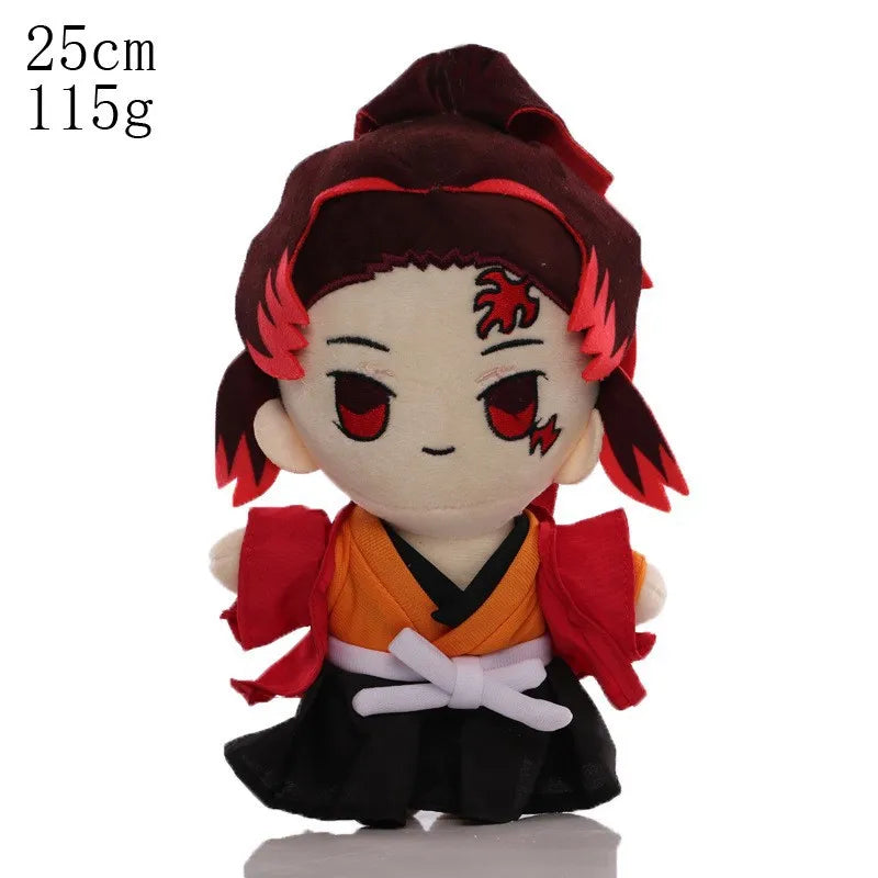20-25cm Demon Slayer Plush Stuffed Tsugikuni Yoriichi Kokushibou Akaza Kamado Tanjirou Anime Figure Plush Toy Doll Birthday Gift