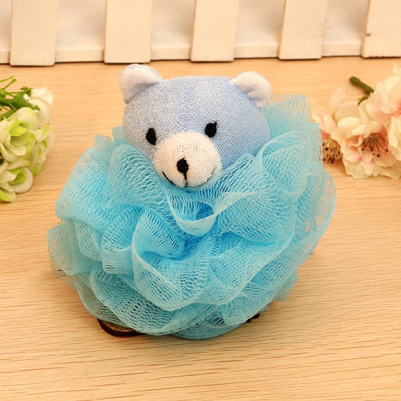 Bath Sponges Animal Kids Loofah Bath Pouf Mesh Animal Toy Bath Sponge Colorful Cartoon Body Scrubber Balls Shower Mesh for Kids