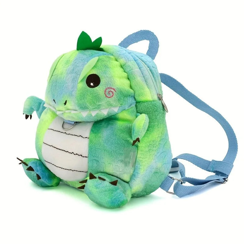 Cartoon Toddler Mini Backpack with Anti-Lost Harness, Cute Animal Backpack Safety Leash Storage Bag for Boys and Girls