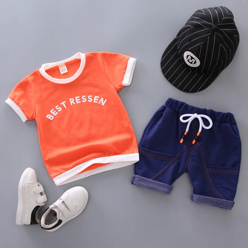 New Summer Baby Girl Clothes Suit Boys Clothing Children Casual T-Shirt Shorts 2Pcs/Sets Toddler Costume Infant Kids Tracksuits
