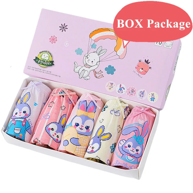 5Pieces/Box Kids Girls Panties Lovely Cinnamoroll Children Triangle Underwear Soft Cotton Boxed Briefs For Girls 2-14 Years old