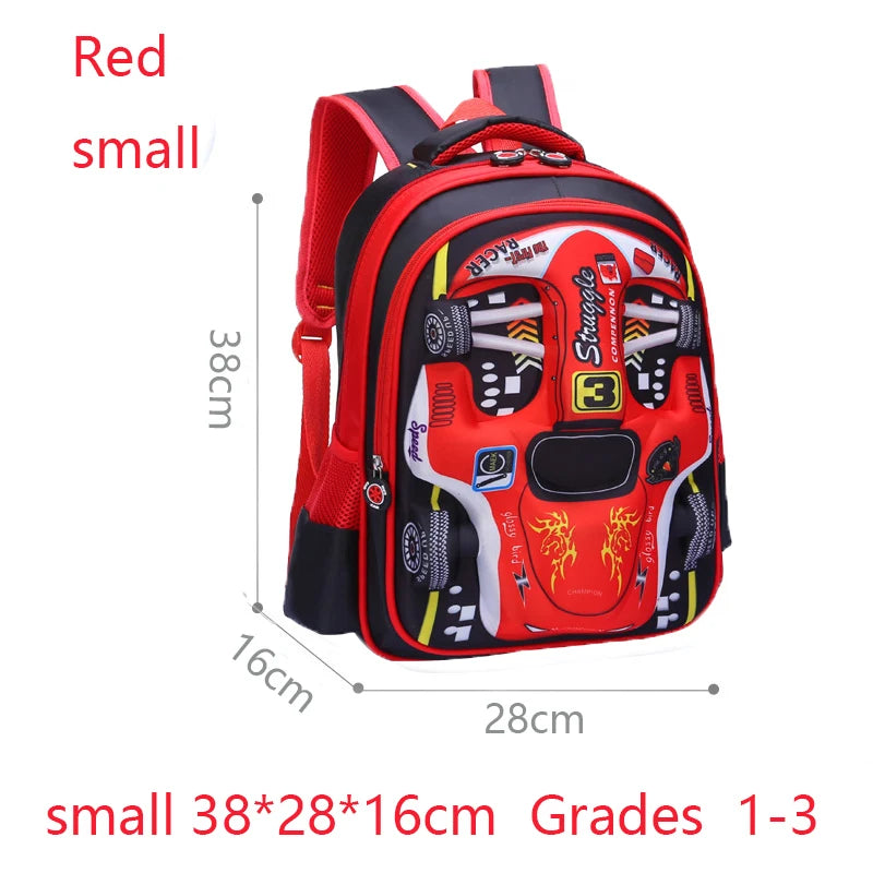 Personalized 3D Car Kid Backpack for Boy Fun Cartoon Primary School Bag Children Bookbag Boy Stylish Backpack Durable Waterproof