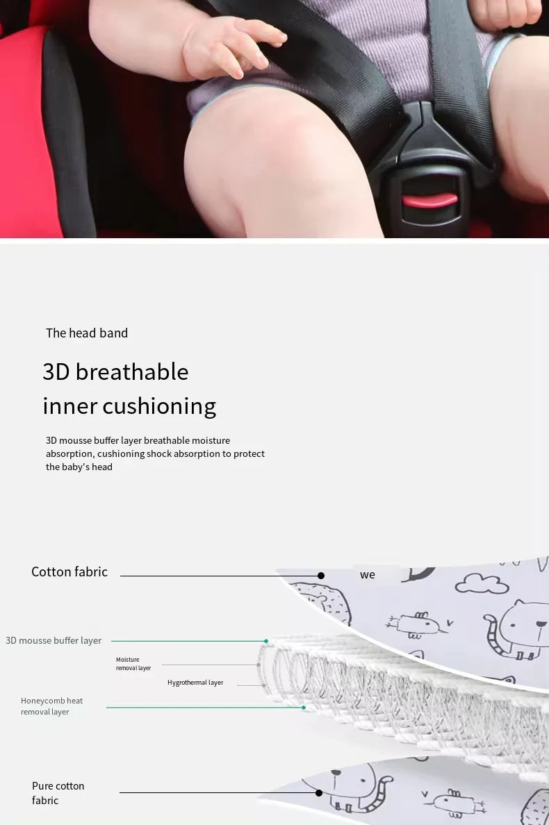 PANGDUBE Baby Car Seat Head Support Children Sleep Positioner for Stroller Cat Safety Seat Baby Head Supports Protection Belt