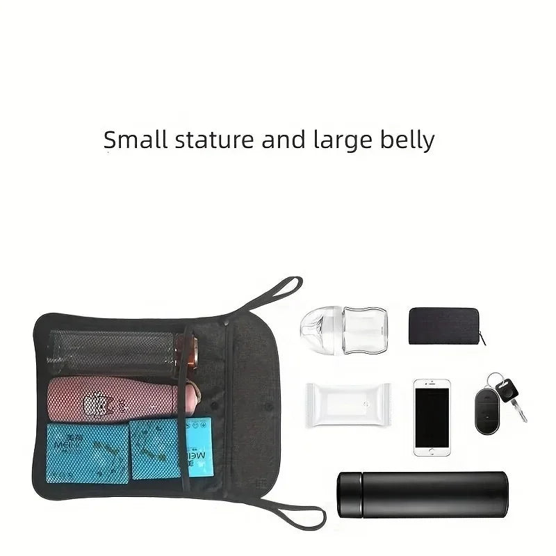 Baby Stroller Organizer Net Mesh Storage Bag with Large Storage Space Non-Slip Stroller Accessories for Diaper Toys Snacks