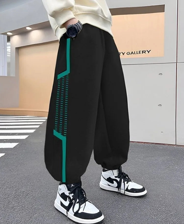 Kids' Sport Pants 2025 Spring New Boys Loose-Fitting Slim Fit Long Pants Children's Casual Hooded Sweatpants Toddler Boys Pants