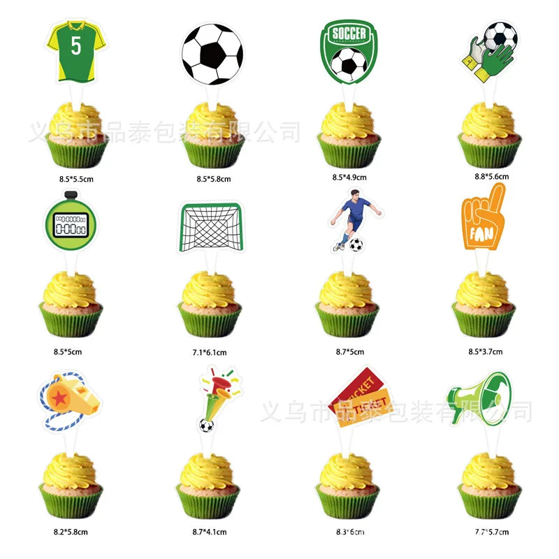 Football Club Anniversary Banner Happy Party Football Competition Blessing Celebrations Paper String Banner Pennants Party Decor