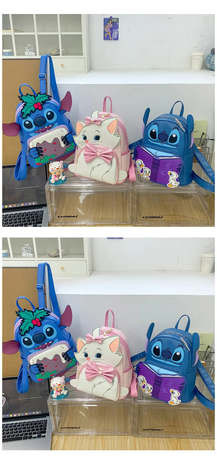 Disney Stitch New Mini Children's Backpack Cartoon Cute Children's Schoolbag Fashionable Casual Children's Backpack High Quality
