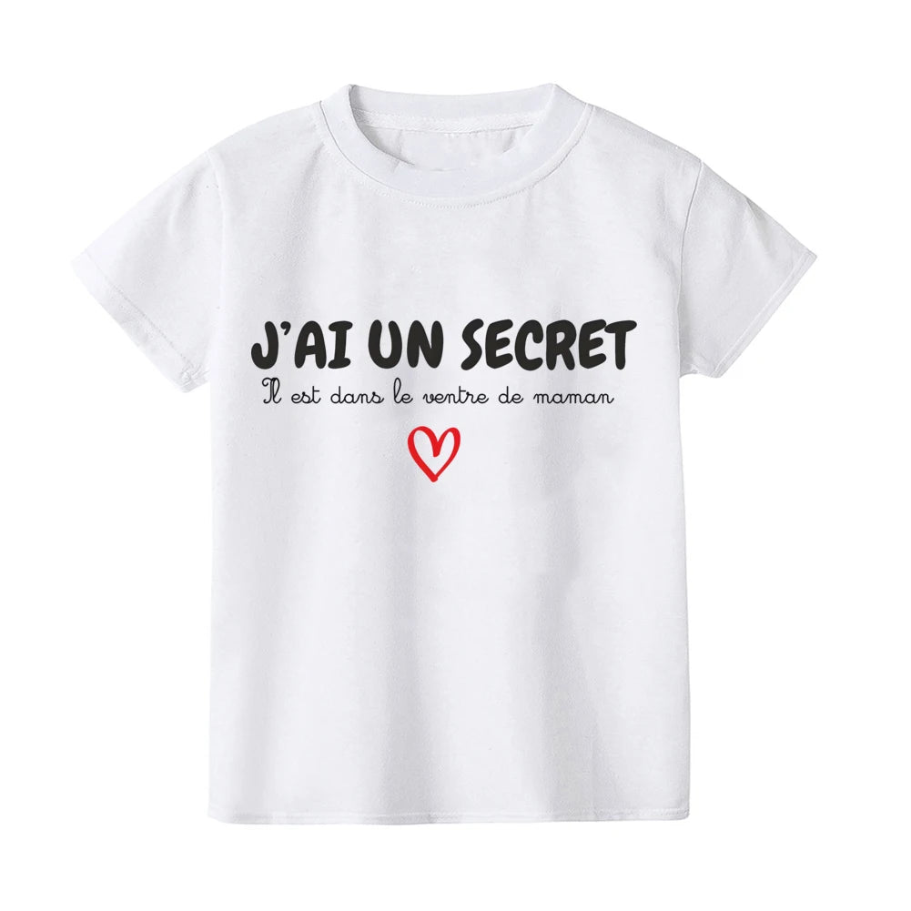 Children's T-shirt Announcing Pregnancy Future Big Sister/ Big Brother Kids Short Sleeve Shirts Pregnancy Announcement T-shirt