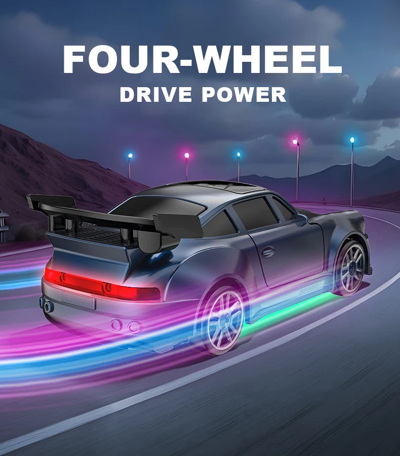 1/64 Scale Drift RC Car - 2.4GHz Desktop Mini Racing Model with ESP, 4WD Remote Control Vehicle, Toy for Adults & Kids, Ideal Gi