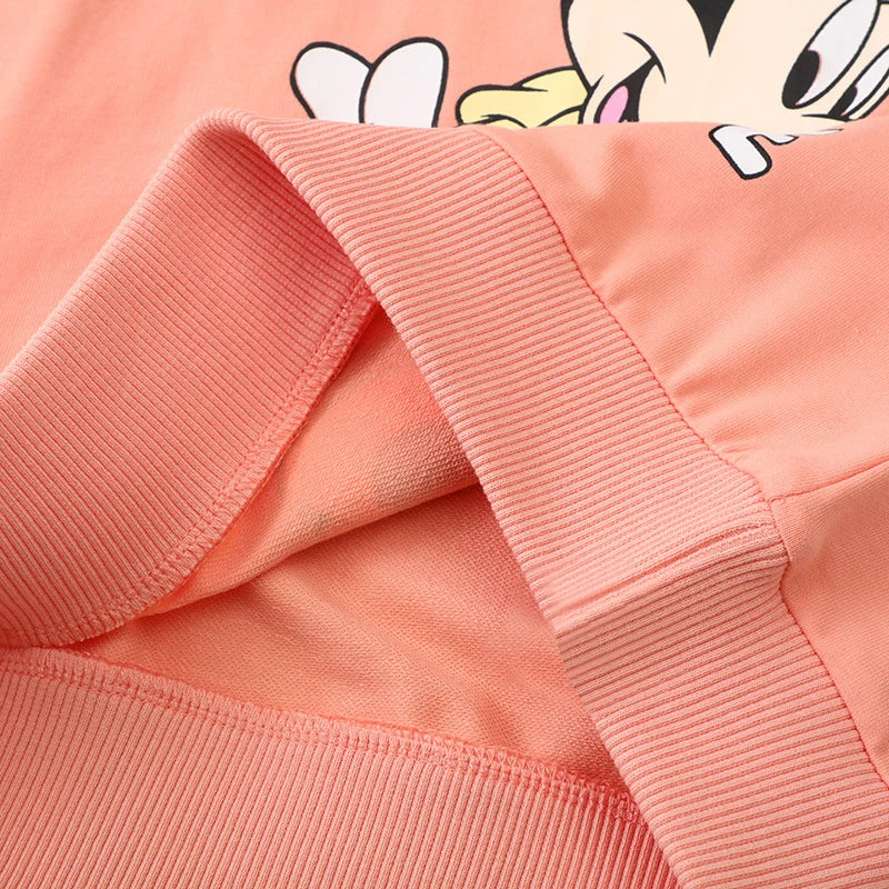 Spring Autumn Baby Girls Cartoon Minnie Mouse Cotton Sweatshirts Children Kids Long Sleeve Pullover Tops Tees Clothes 2-7 Years