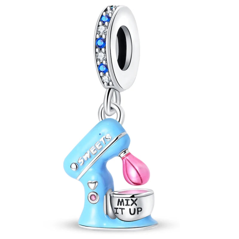 Hot Sale Charms Beads 925 Sterling Silver Pink Perfume Bottle Letter Luminous Firefly Tarot Card Beads Fit DIY Bracelets Jewelry