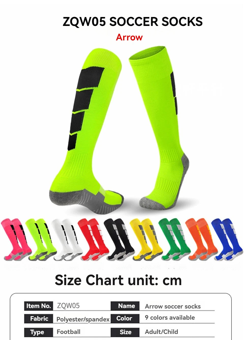 Loogdeel 1 Pair Soccer Socks, Sport Knee High Socks Calf Compression Athletic Socks for Kids Adults Running&Training Football