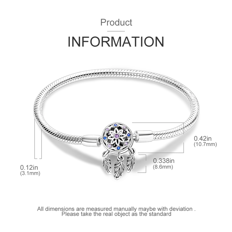 Bracelet Silver 925 Original 17-20CM Star Moon Sun Four Leaf Clover Green Zircon Bracelets Fit DIY Charms Birthday Jewelry Gifts