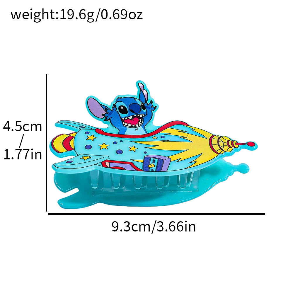 1PC/6PCS Disney Stitch Shaped Hair Claw Classic Disney Character Fashionable Cute Hair Accessory