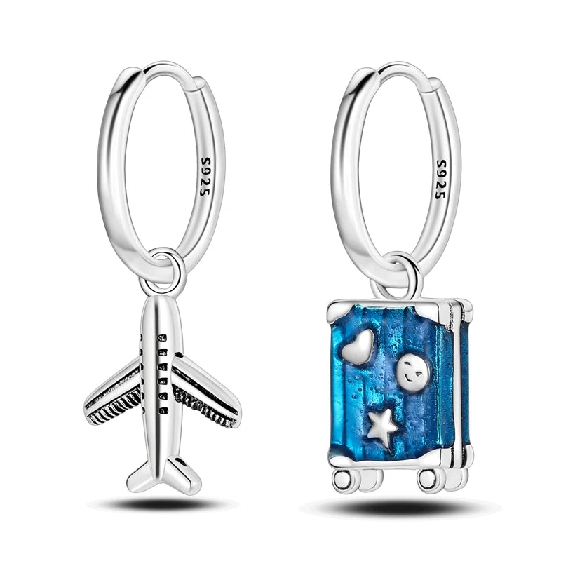 925 Sterling Silver Career Eardrop Musical Note Earrings Painter Microphone Earrings Fit For Women Workplace Birthday Gift