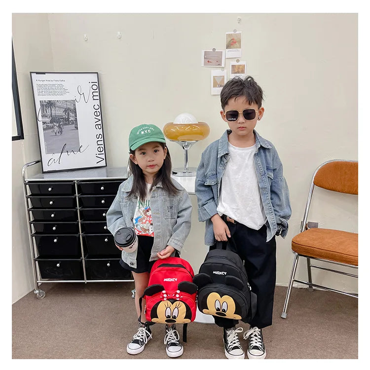 Disney Mickey and Minnie New Children's Backpack Cartoon Cute Boys and Girls Schoolbag Mini Fashion Trend Children's Backpack