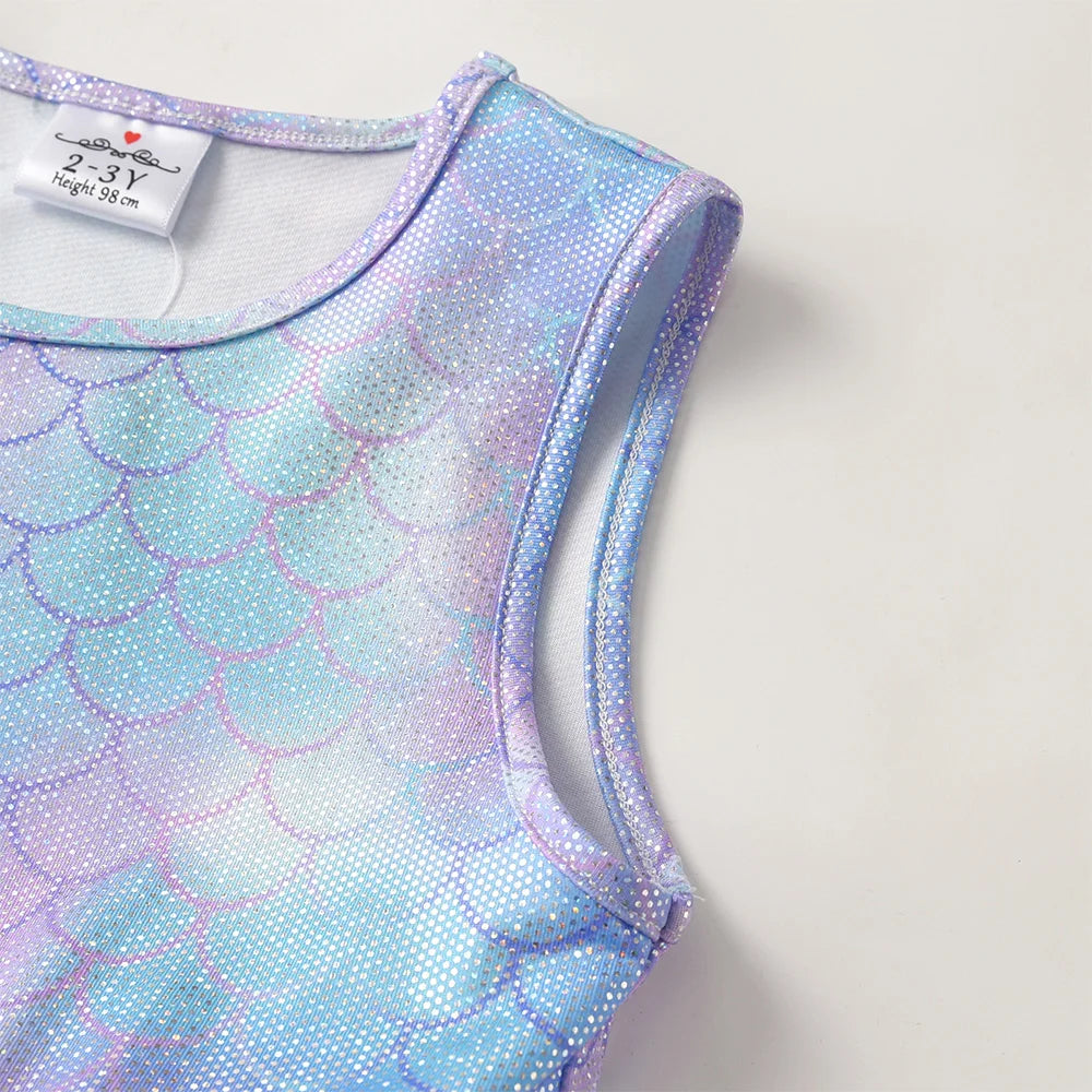 VIKITA Girls Fancy Fashion Dress Kids Summer Sleeveless Gradient Vestidos Girls Mesh Birthday Party Princess Tutu Cake Dress