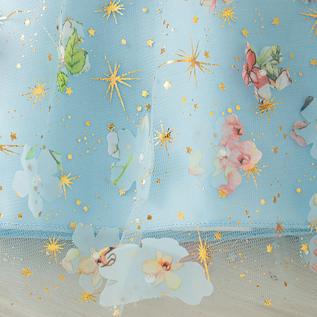 Summer New Princess Style Baby Girl Dress, Floral Chiffon Children'S Sleeveless Clothes For Birthday Parties (0-3 Years Old)