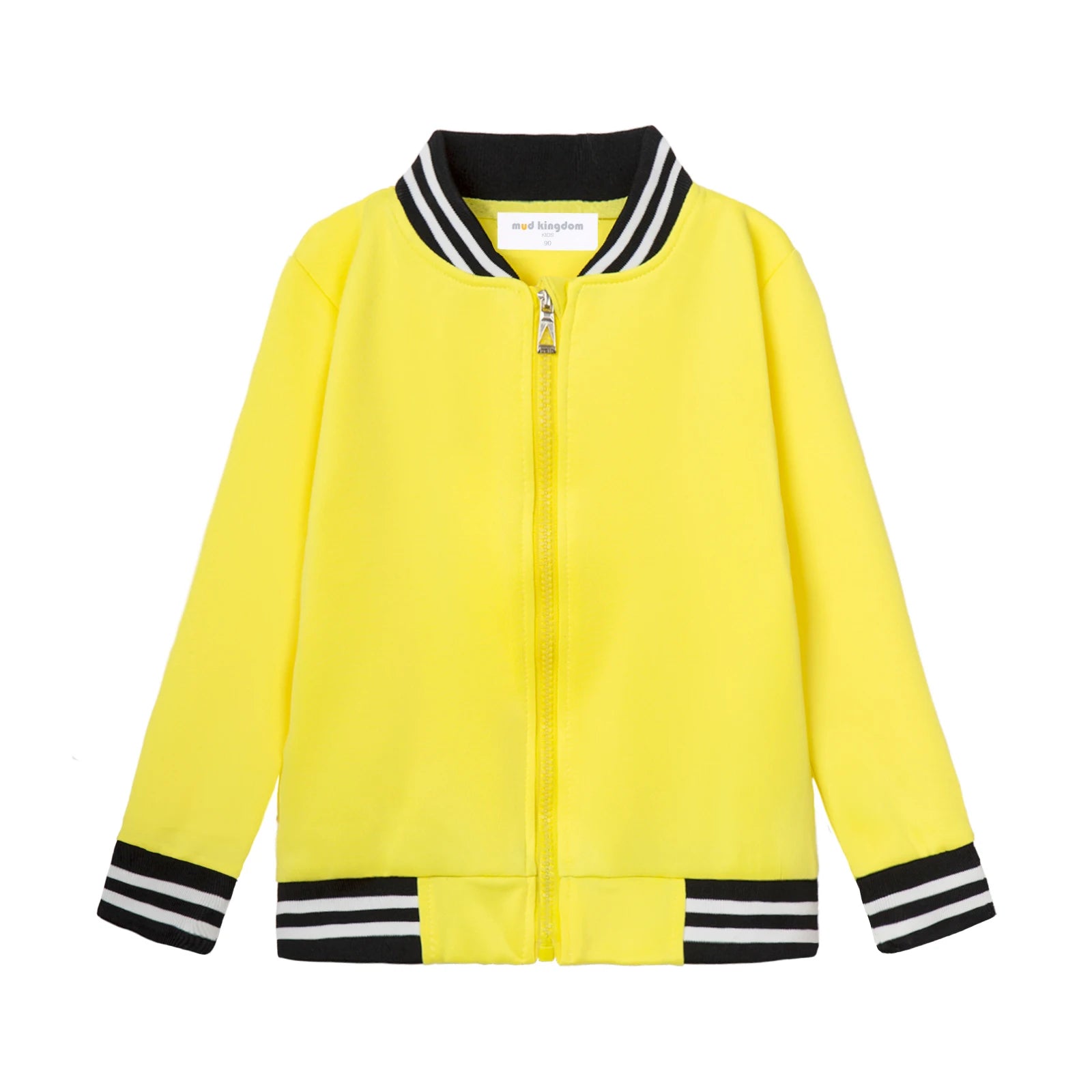 Mudkingdom Autumn Boys Girls Quick Dry Baseball Jacket Zip Up Coat Long Sleeve Casual Clothing for Children Lightweight Outwear