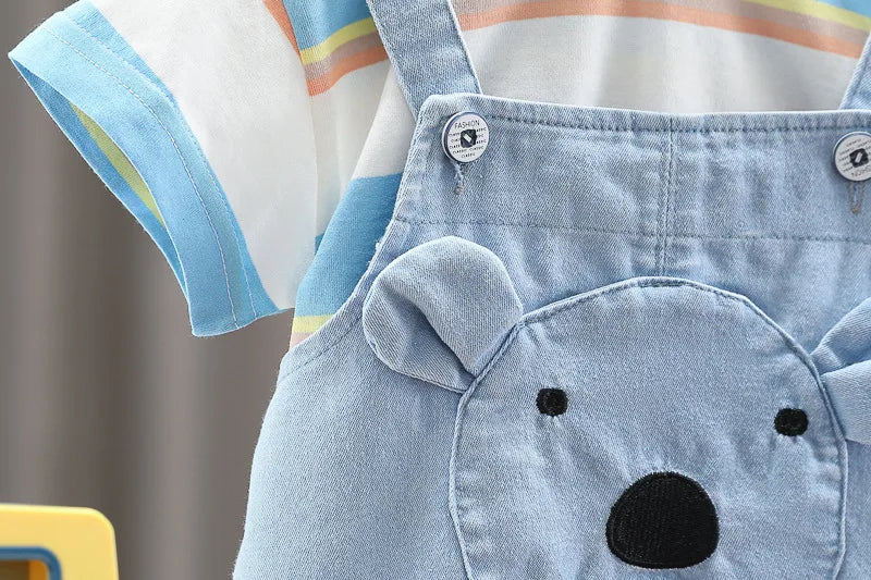 New Summer Baby Girl Clothes Suit Children Boys Striped T-Shirt Shorts 2Pcs/Sets Toddler Clothing Infant Costume Kids Tracksuits