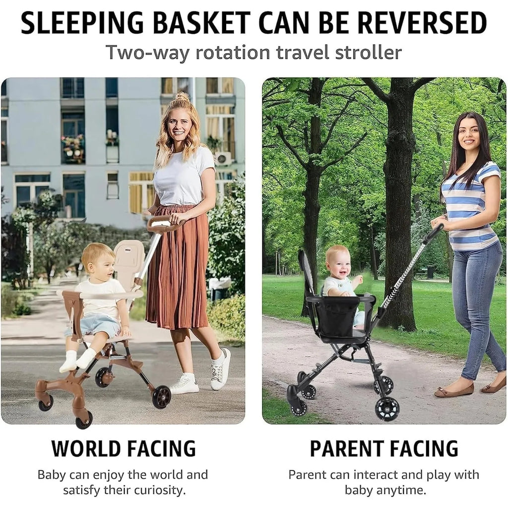 Convenience Stroller Lightweight Baby Travel Stroller Compact Stroller One-Handed Folding Canopy for Toddlers Travel Airplane