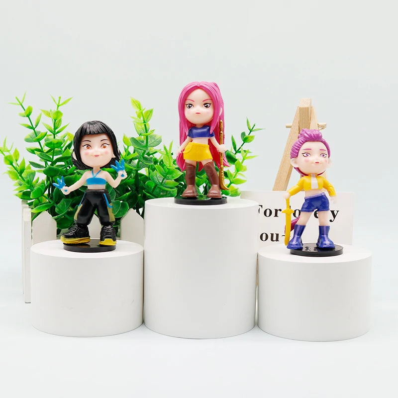 Anime Figure Kpop Demon Hunters Model Toy Cartoon Gaming Peripherals Desk Decoration Collection Figures Model Toy For Kid Gift