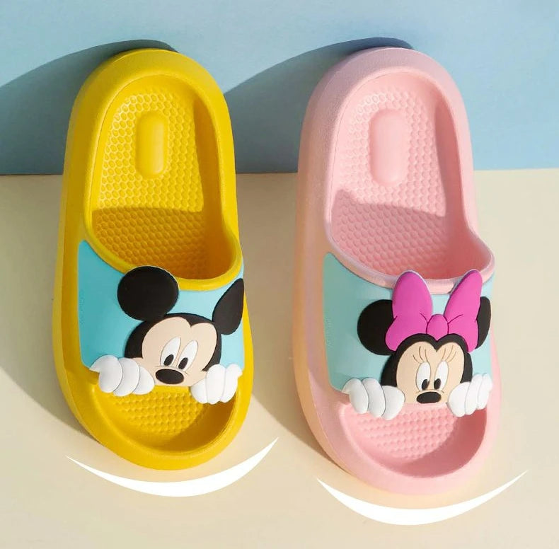Summer Baby Boy Girl Cartoon Mickey Minnie Mouse Children Slippers Kid Antiskid Soft House Slipper Indoor Outdoor Beach Shoes