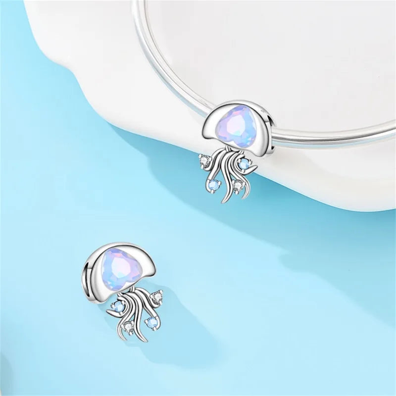 Hot Sale 925 Sterling Silver Ocean World Series Sea Turtle Starfish Little Crab Octopus Charms Bead Fit 925 Bracelet DIY Jewelry