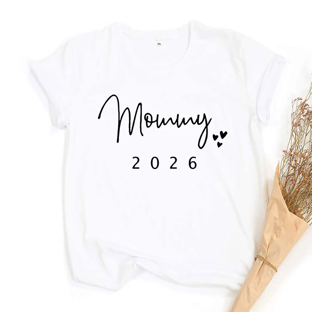 New Father Mother Kids Baby 2026 Family Matching Clothes Short Sleeve Ops Matching Clothes Family Look T-Shirts O