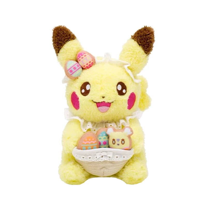 20cmOriginal Pokemon Plush Easter Series Pikachu Eevee Scorbunny Sylveon Pawmi Plush Doll Pillow Xmas Birthday Gift for Children