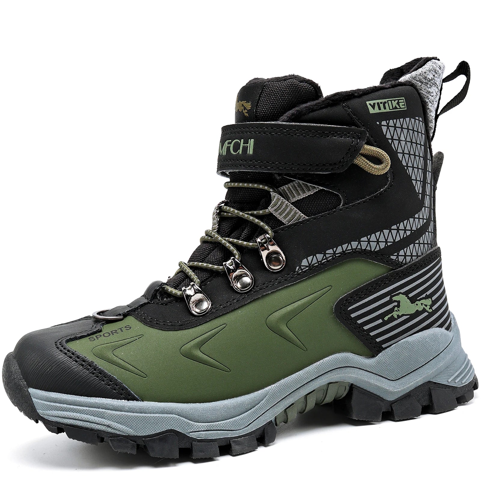 Kids Hiking Boots Boys Girls Outdoor Walking Climbing Sneaker Comfortable Snow Shoes Hiker Boot Antiskid Steel Buckle Sole