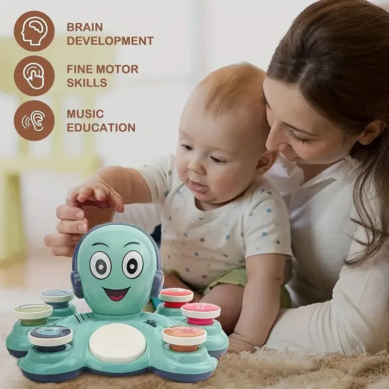 Baby Musical Toys Learning Toys for Toddlers Octopus Music Toys Preschooler Musical Educational Instruments Toy for Baby Kids