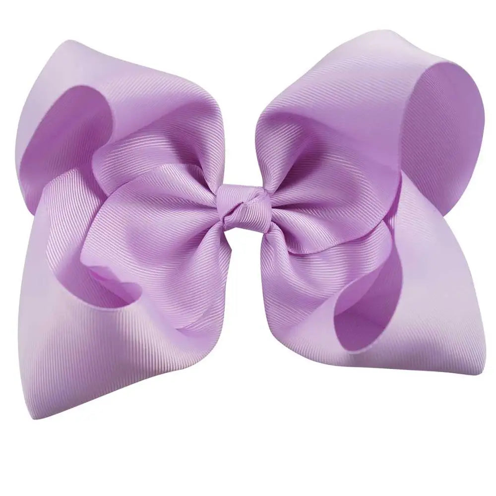 60 Colors Boutique 8" Large Solid Grosgrain Ribbon Hair Bow Clips Barrettes for Women Girls Accessories
