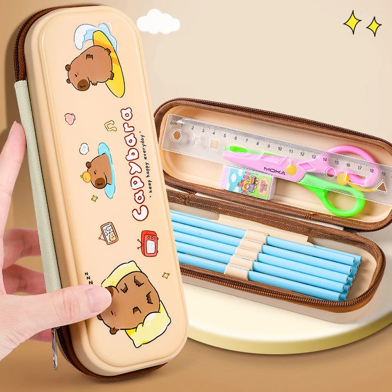 Kawaii Cute Kid Boy Girl Multi Color Selection Pencil Box School Student Stationery Box Child Pencil Storage Capacity Case Gift