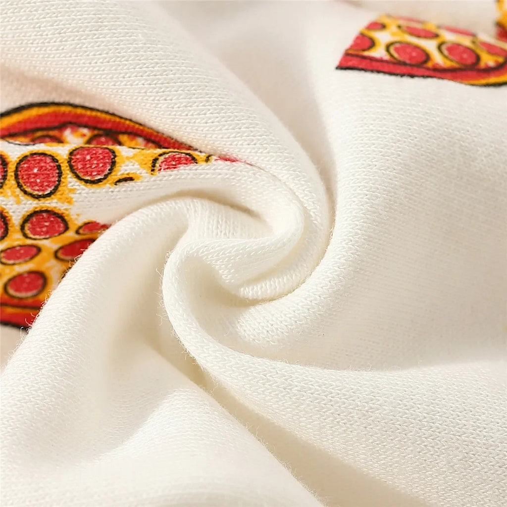 Spring And Summer 2023 Boys And Girls' New Pizza Graffiti Baby Sports Pants Are Suitable For Boys From 6 Months To 3 Years Old