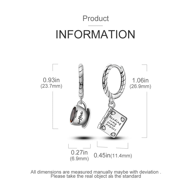 925 Sterling Silver Career Eardrop Musical Note Earrings Painter Microphone Earrings Fit For Women Workplace Birthday Gift