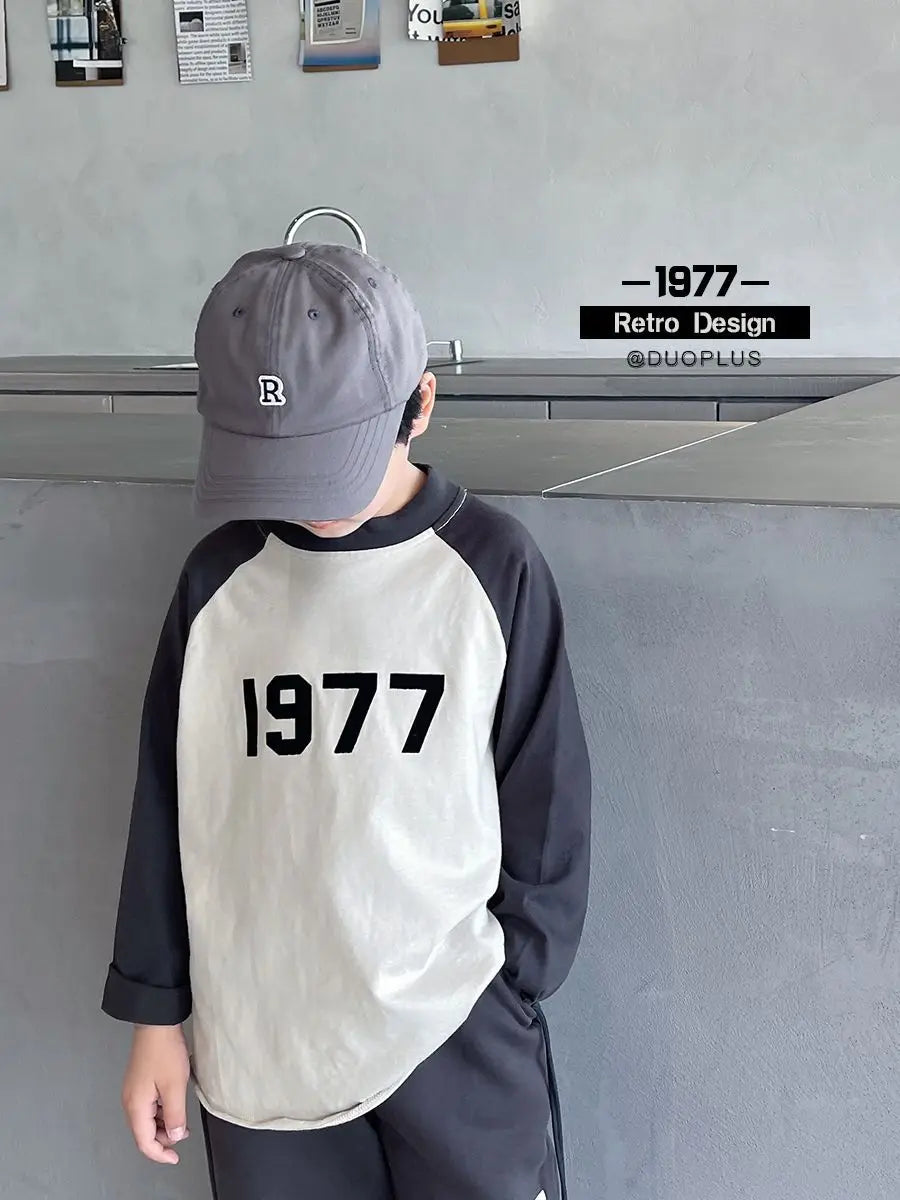 Casual Raglan Sleeve Top Korean Style Kids Boy Clothes Boys Tshirt Clothing 7 8 Years Boys' T-shirt Children's 12 Long Tee 2025